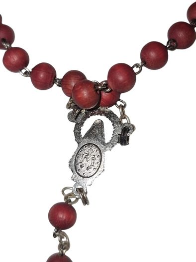 Vintage Catholic/ Saint Mary religious rosary burgundy beads