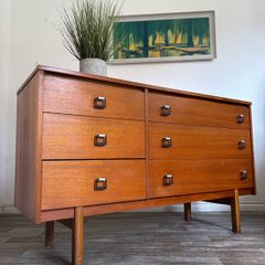 Vintage Retro Mid Century Teak Chest of Drawers by Symbol