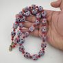 Antique Venetian Style Sky Blue Eyes & Venetian WhiteHeart Glass Beads Necklace Image 8