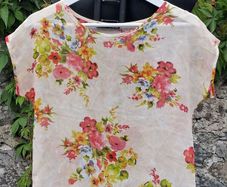 Atmosphere - Light Floral Chiffon Short Sleeve Top