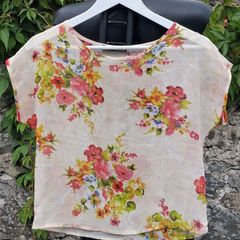 Atmosphere - Light Floral Chiffon Short Sleeve Top