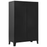 Wardrobe Industrial Black 90x40x140 cm Steel Image 5