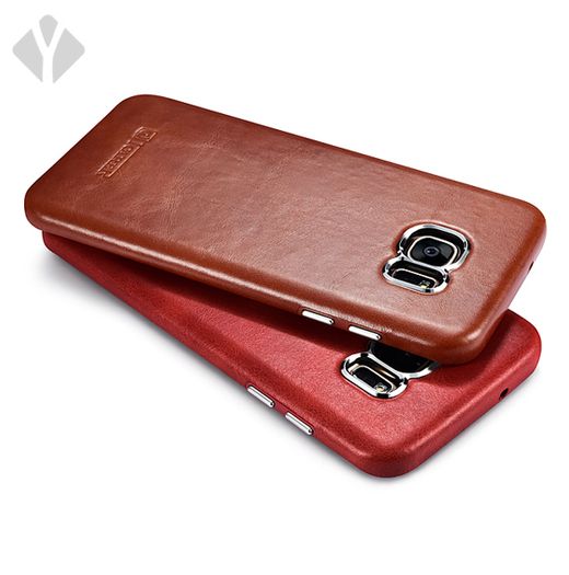 S7 Edge Vintage Leather Back Cover