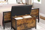 Storage bench vintage brown