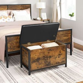 Storage bench vintage brown