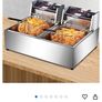Half price RRP 240 euro 12L Commercial Dual Tank Deep Fryer - 2500W Electric Deep Fryers With Baskets And Lids, Stainless Steel Electric Countertop Fryer For Turkey French Fries Home Kitchen Restaurant Image 5