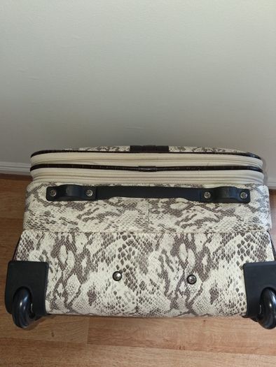Brown 3 Piece Snake Skin Luggage Set
