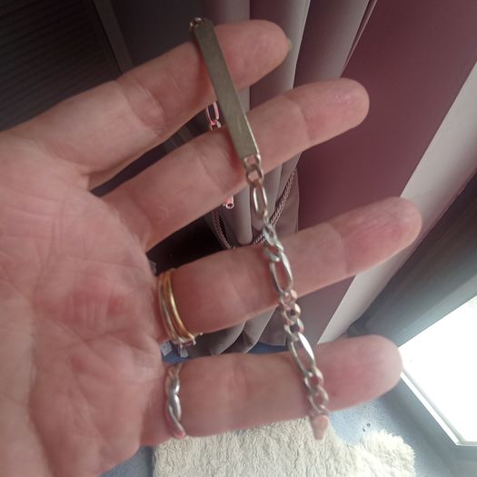 925 silver Identity bar bracelet