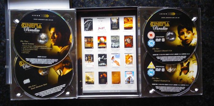Cinema Paradiso Boxset 3 Dvd+cd Special Edition Directors Cut/theatrical Cut Arrow Video Rare