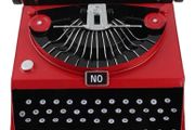 Vintage Typewriter Model, Handcrafted Iron Antique Typewriter Table Decor Desktop Display Ornament Statue for Home Office Cafe