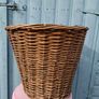 Vintage Wicker Waste Basket Image 3