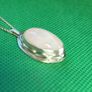 Handmade sterling silver and rose quartz pendant on 18inch chain Image 3