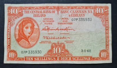 Ireland 1962 Lady Lavery 10 shilling note