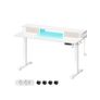 Electric desk sit stand desk LED lights 140 cm high quality motor Image 6