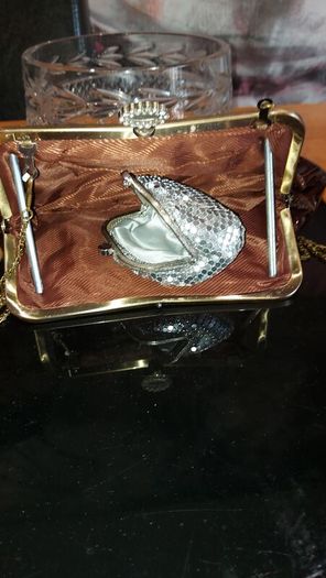 Faux Leather  clutch/ shoulder bag .