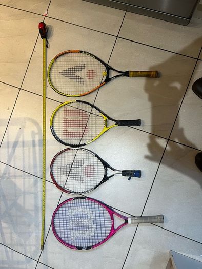 Children's tennis rackets.