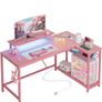 L-Shaped RGB Gaming Desk 132CM with Power Outlets & USB Image 10