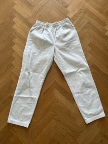 Uniglo cream corduroy trousers