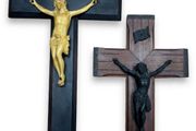 19th century antique wall crucifixes