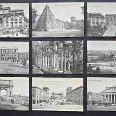 9 Vintage Rome Postcards Matching Series