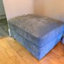 Grey couch footstool / pouffe Image 2