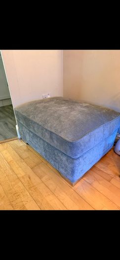 Grey couch footstool / pouffe