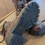 GUESS Floral Print Lace-Up Zipper Ankle Combat Boots size 7 Image 2