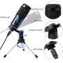 USB Microphone Condenser D80 Recording Microphone with Stand and Ring Light for PC Karaoke Streaming Podcasting for Youtube Image 3