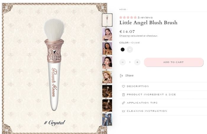 Flower Knows Little Angel Collection Brush in Crystal