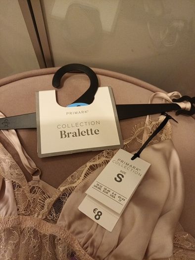 Blush satin bralet and briefs