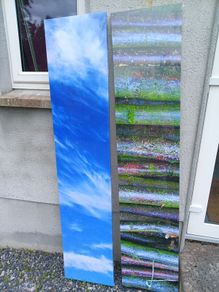 canvas measurements are 5 ft 6 inches length canvas...there is 5 boxes in total