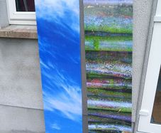 canvas measurements are 5 ft 6 inches length and 1ft 2 inches width...9 canvas per box 90 euro...there is 5 boxes in total