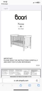 Large cot and toddler bed -boori brand Australia