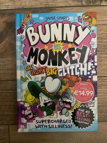 Bunny vs Monkey the Great Big Glitch hardback kids book brand new