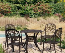 5 Piece Bistro Set Cast Aluminium Bronze
