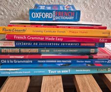 school books, senior cycle French HL and Maths OL