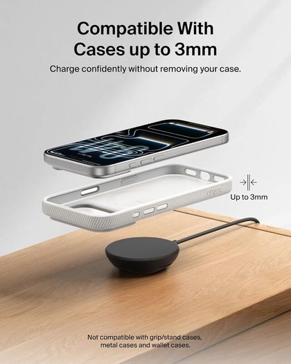 Belkin UltraCharge Magnetic Charger with Qi2 25W, Fast Wireless Charging Pad, MagSafe Compatible with Passive Cooling Technology, Kickstand for iPhone 17 Series, Pixelsnap, AirPods Pro - Black - Boxed Like New!