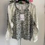 blouse Bnwt Irish brand No2moro size 12 khaki patterned long sleeve top Image 7