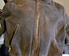 HUGO BOSS Men Dark Tan Faux Sheepskin & Fleece Jacket Coat