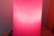 Pink touch lamp for bedside