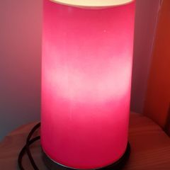 Pink touch lamp for bedside