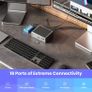 CalDigit TS4 Thunderbolt 4 Dock - 18 Ports, 98W Charging, 0.8m Cable | 2.5GbE, up to dual 6K displays, 3 x USB-C 10Gb/s, 5 x USB-A 10Gb/s ports, Thunderbolt 3, USB4 and USB-C, Mac and Win Image 3