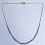 Vintage Sterling Silver Braided Chain  Necklace. length 17" - 2,90g Image 8