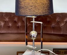 Stylish Italian Style Repro Chrome Space Age MCM Table Lamp