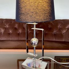 Stylish Italian Style Repro Chrome Space Age MCM Table Lamp