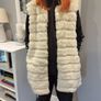 Beige Faux fur gilet size S/M Image 2