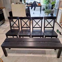 Wooden Dining Chairs & Bench