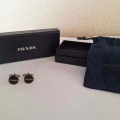 Prada Logo Enamel Cufflinks