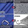 MULTIPLE SIZES/COLOURS AVAILABLE Sun Shade Sail 2m x 3m Rectangle Shade Sails Waterproof Outdoor Garden Patio Party Sunscreen Awning Canopy 98% UV Block With Free Rope, Blue Image 6