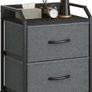 Bedside Table with 2 Storage Fabric Drawers Image 9